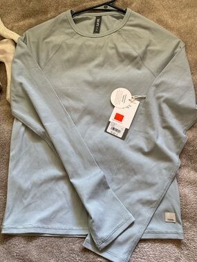 Vuori Ribbed Tee in Blue Haze